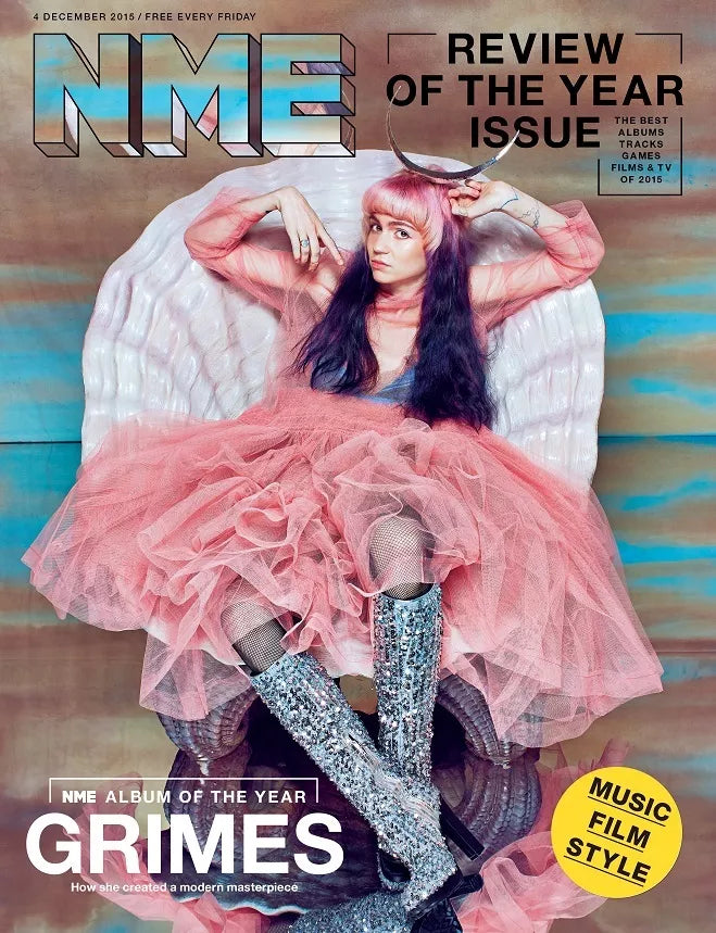 Visions GRIMES Photo Cover interview UK NME MAGAZINE DECEMBER 2015