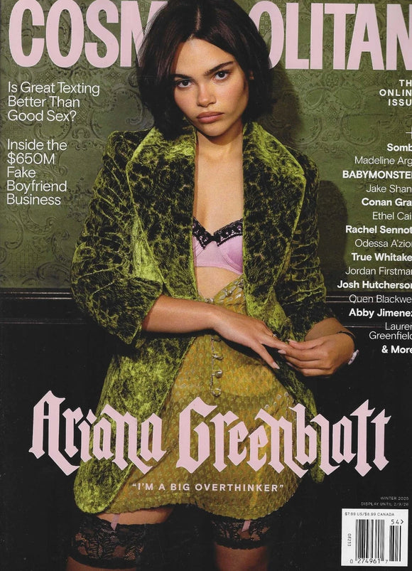 Cosmopolitan Magazine Winter 2025 Ariana Greenblatt Conan Gray BABYMONSTER Ethel Cain