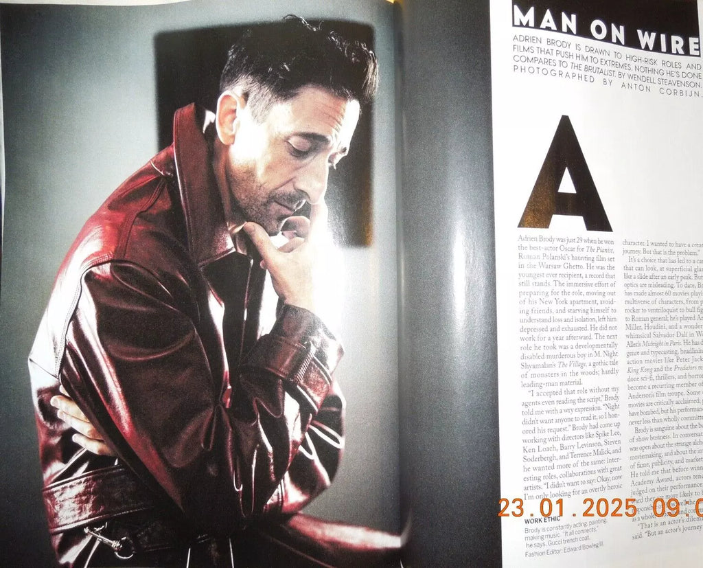 ANGEL REESE Sean McGirr Adrien Brody US Vogue Magazine - Winter 2025 - BRAND NEW