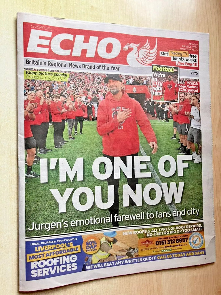 LIVERPOOL ECHO Jurgen Klopp Liverpool FC Farewell special 20th May 2024