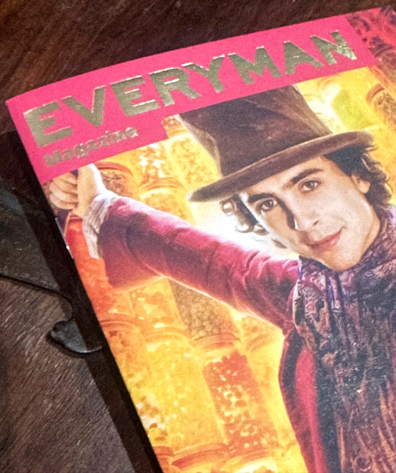 TIMOTHEE CHALAMET on Cover of Everyman Cinema UK Magazine Wonka