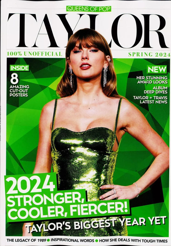 TAYLOR SWIFT - QUEENS OF POP MAGAZINE SPRING 2024 (NEW, INCLUDES 8 POSTERS)