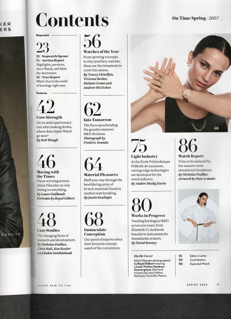 Vanity Fair On Time Magazine (UK) Spring 2025 Alicia Vikander NEW