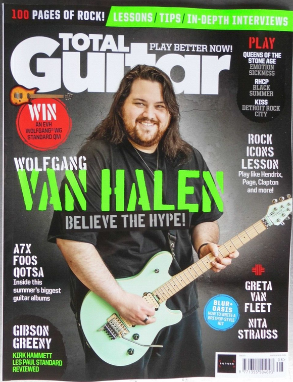 Total Guitar magazine Aug 2023 Wolfgang Van Halen Greta Van Fleet