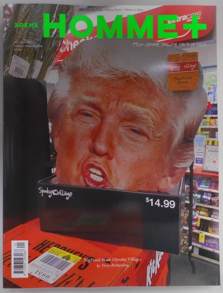 Arena Homme+ magazine #63 Summer/Autumn 2025 BIG HEAD MASK by Terry Richardson