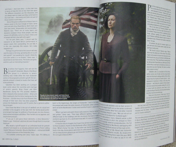 US Emmy Magazine 2023 - Sam Heughan Outlander Caitriona Balfe