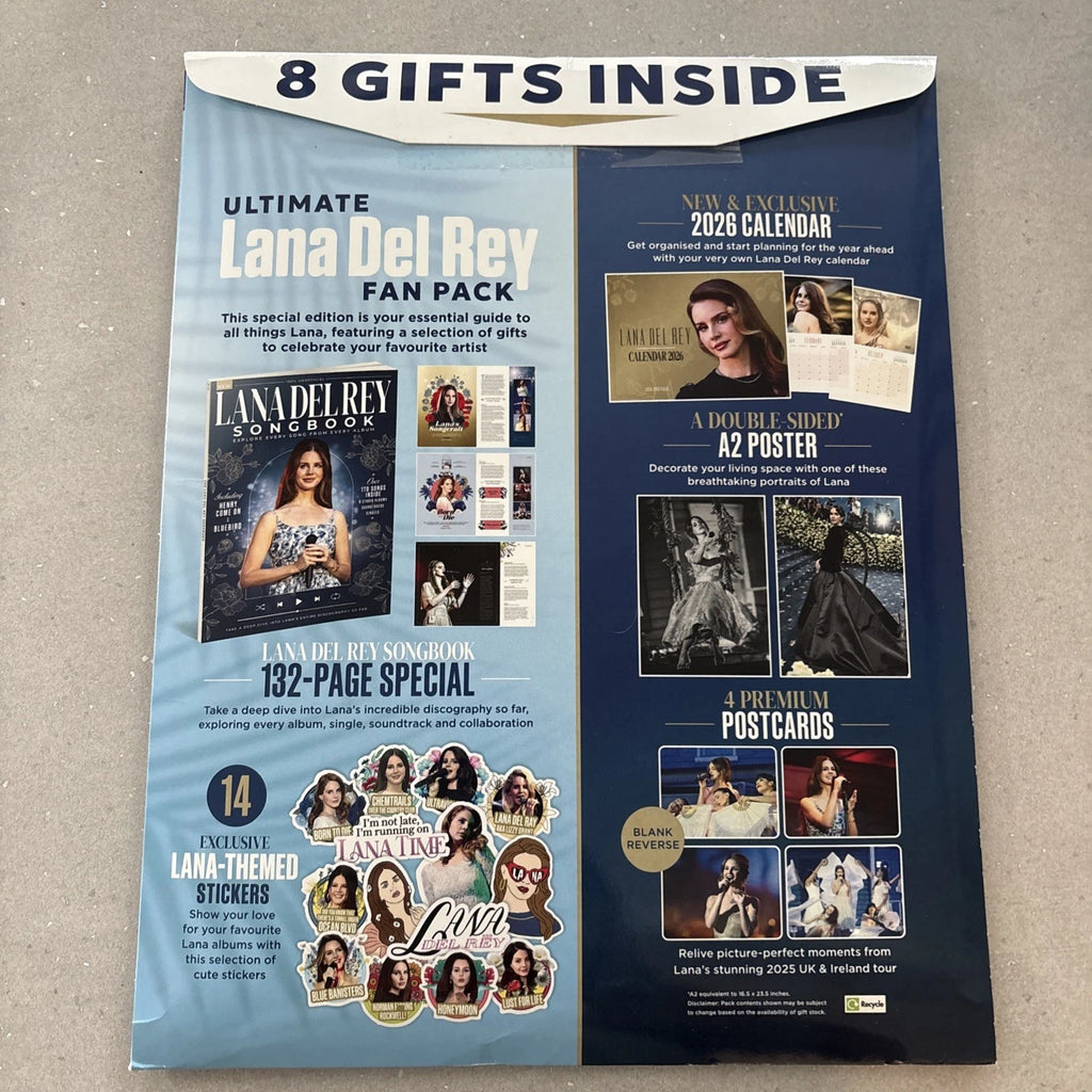 Ultimate LANA DEL REY FAN PACK 2025 - Exclusive 2026 Calendar, Postcards, Poster, Stickers