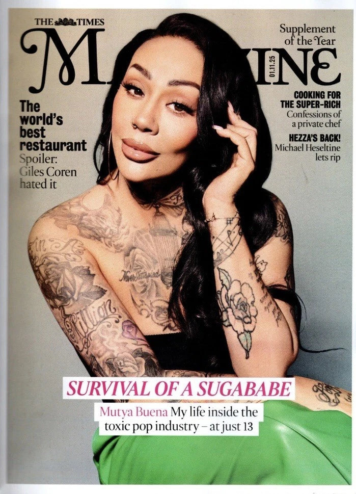 TIMES Magazine 1 November 2025 MUTYA BUENA Sugababes Bob Geldof Gloria Estefan