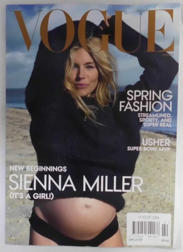 Vogue USA magazine Winter 2023/2024 Sienna Miller New Beginnings + Usher