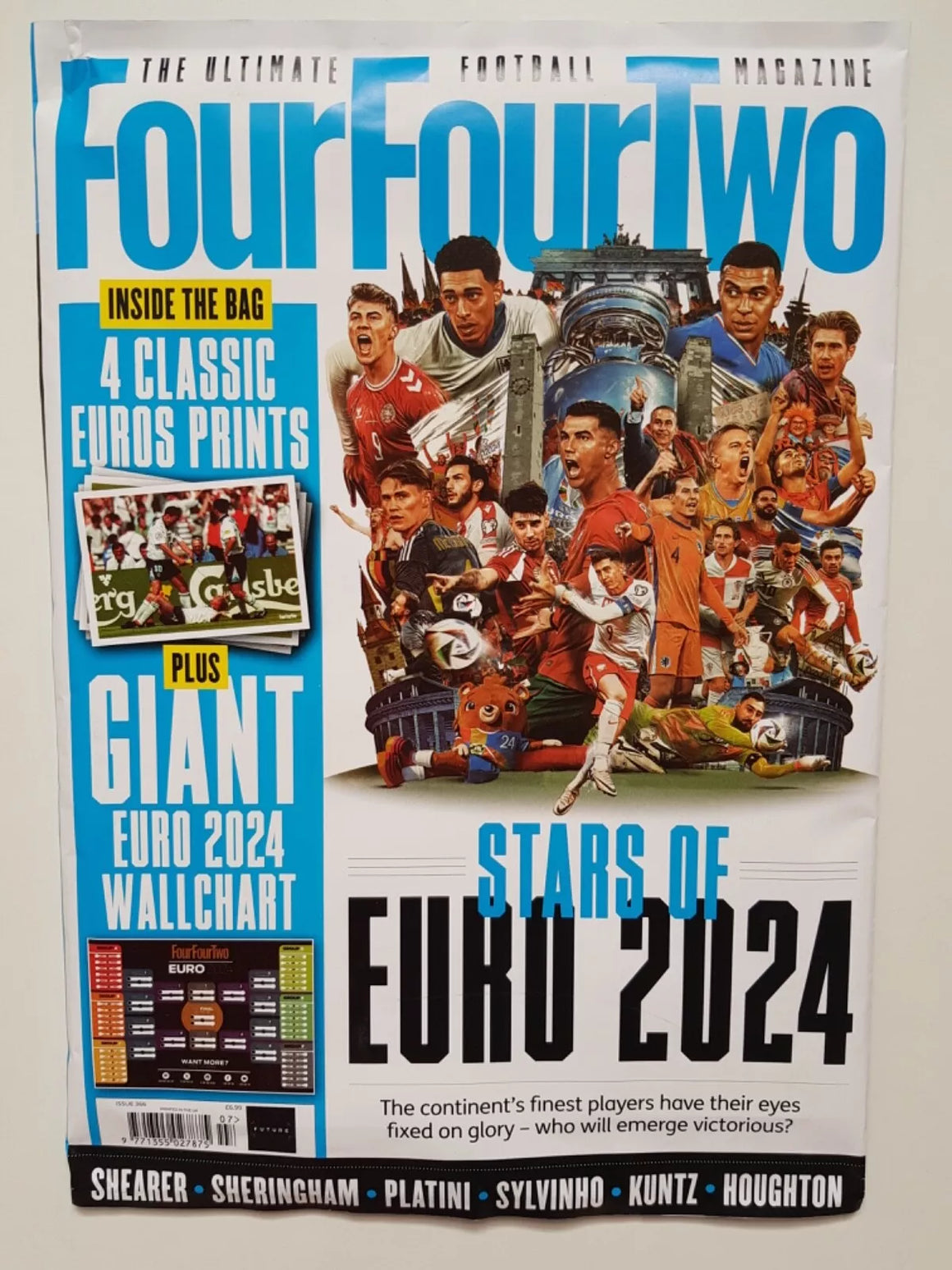 FourFourTwo Magazine Football EURO 2024 Wallchart Classic Iconic Prints Players