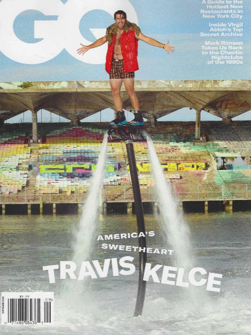 GQ USA magazine cover featuring Travis Kelce