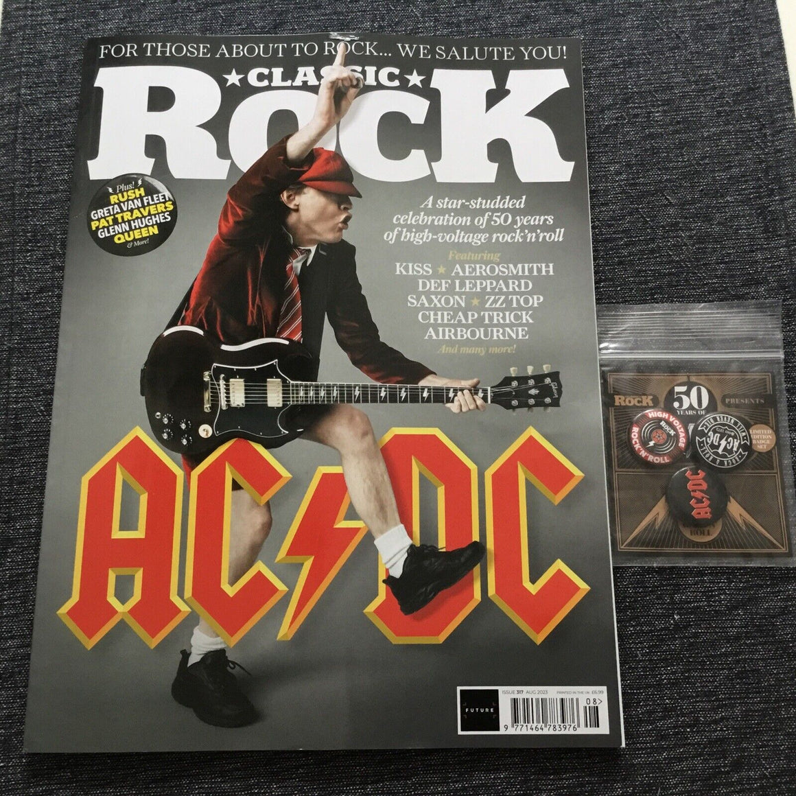 Classic Rock Magazine August 2023 #317 AC/DC Celebration Issue & Free Gifts Def Leppard