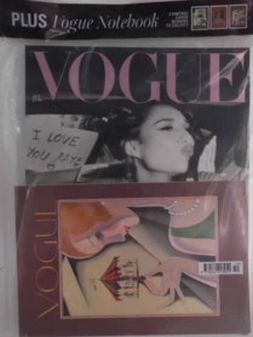 Vogue UK magazine Oct 2025 RAYE finds her light + Vintage Cover Vogue Notebook 3
