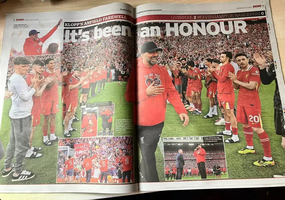 LIVERPOOL ECHO Jurgen Klopp Liverpool FC Farewell special 20th May 2024
