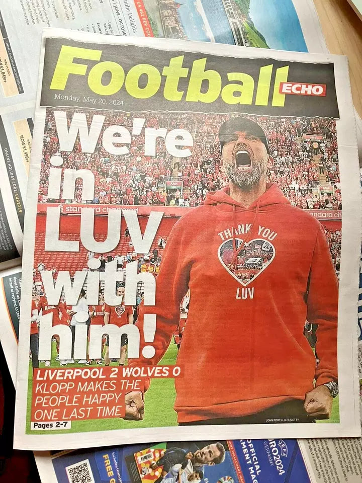LIVERPOOL ECHO Jurgen Klopp Liverpool FC Farewell special 20th May 2024