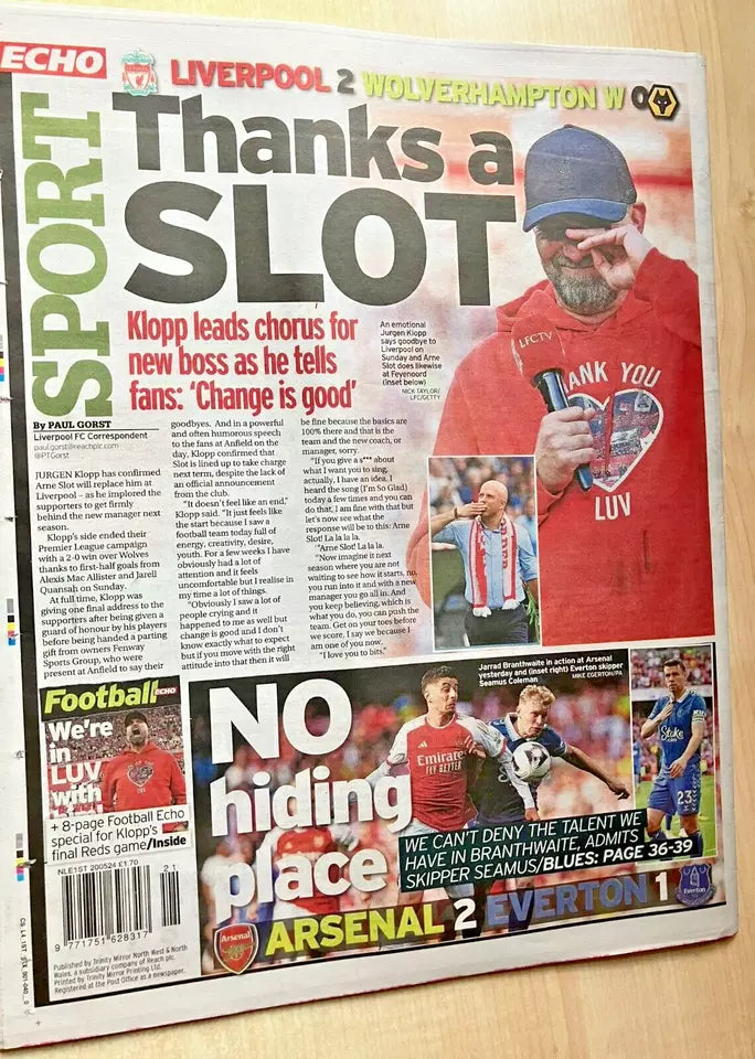 LIVERPOOL ECHO Jurgen Klopp Liverpool FC Farewell special 20th May 2024