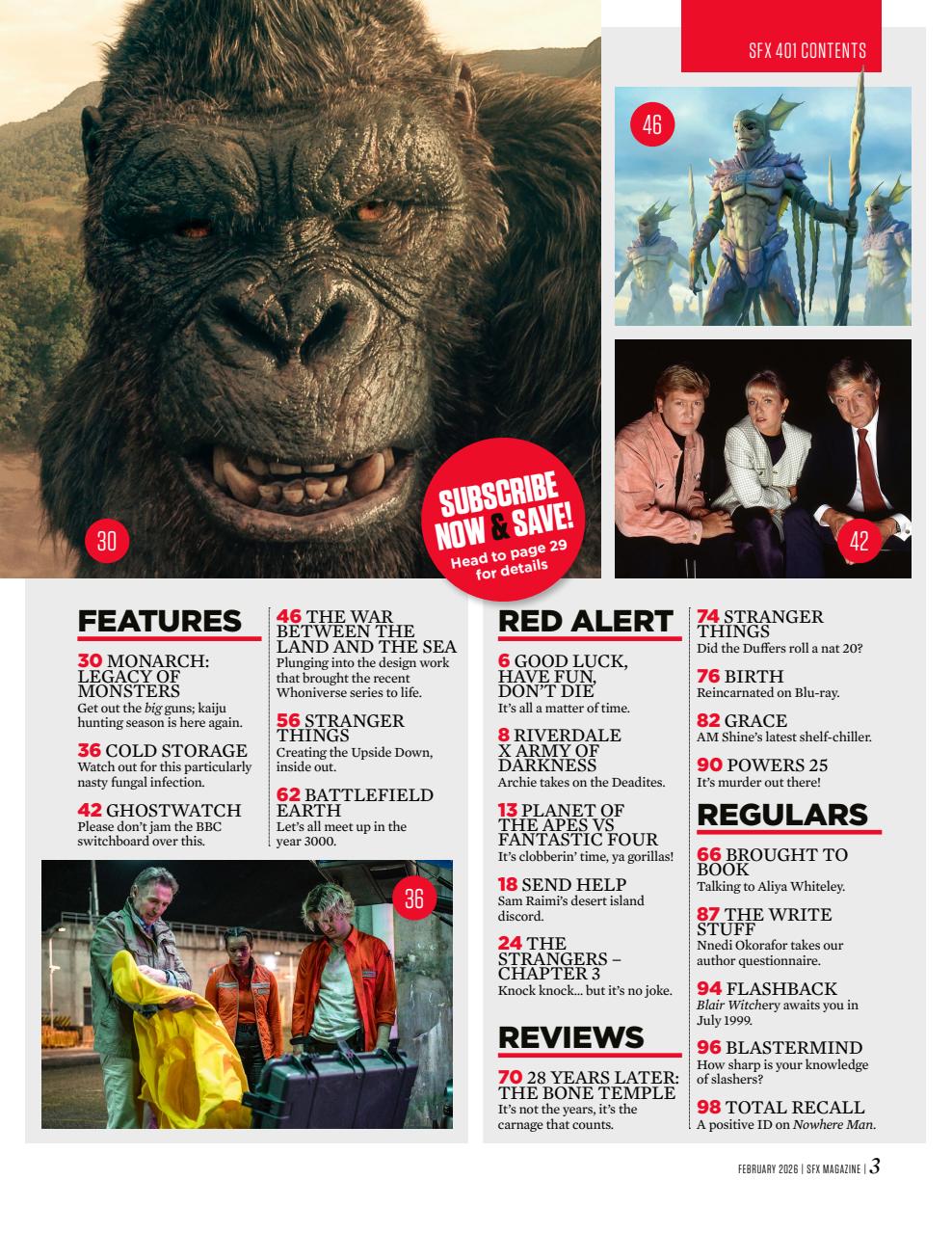 monarch legacy of monsters blu-ray SFX Magazine (UK) #401 - February 2026 - Monarch Legacy of Monsters