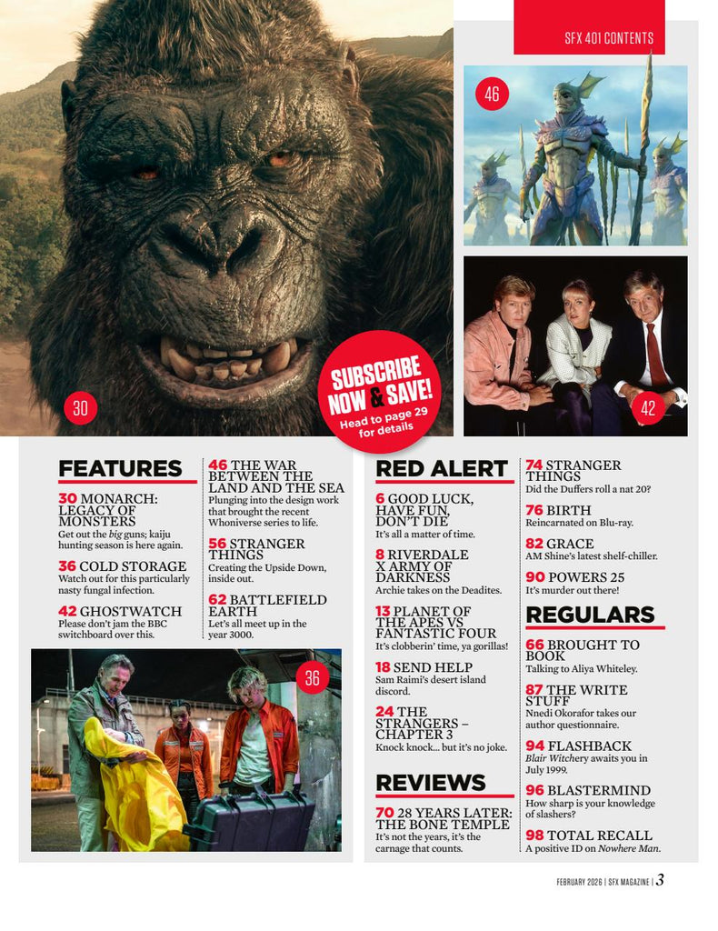 SFX Magazine (UK) #401 - February 2026 - Monarch Legacy of Monsters - Joe Keery
