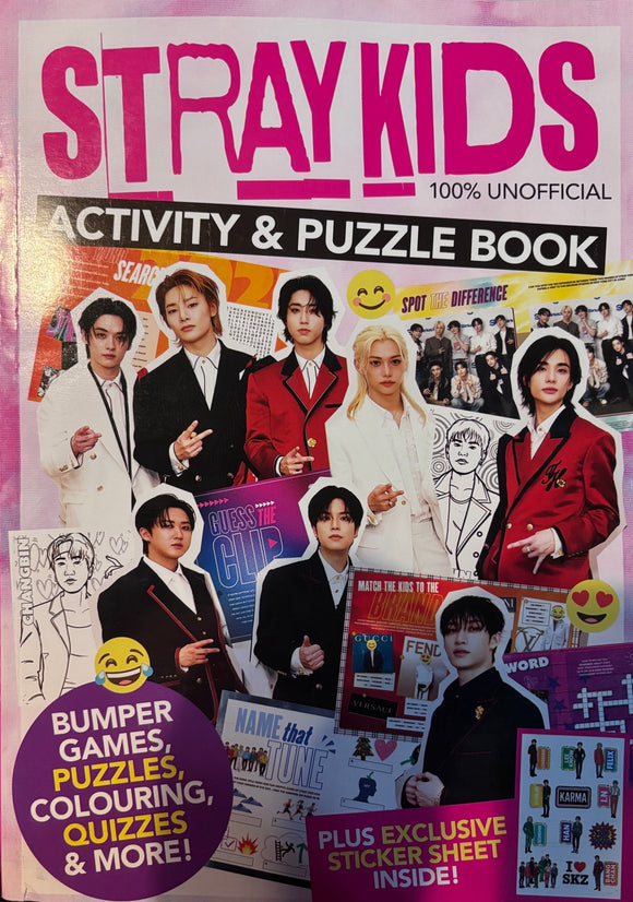Stray Kids Activity & Puzzle Book 2026 + Sticker Sheet