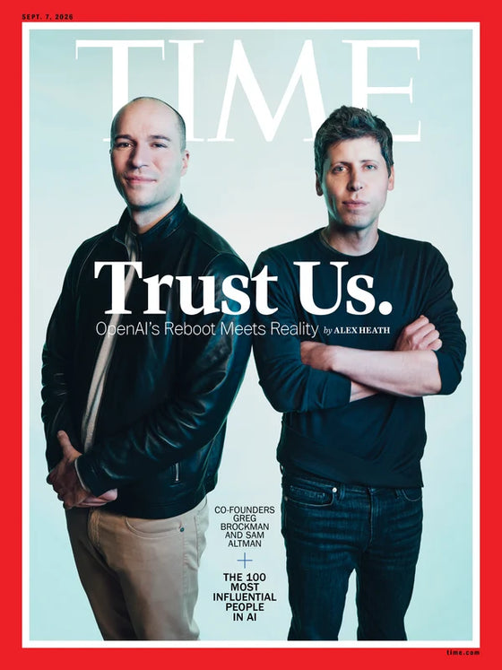 TIME 100 Most Influential People In Artificial Intelligence - September 7, 2026 - Sam Altman & Greg Brockman
