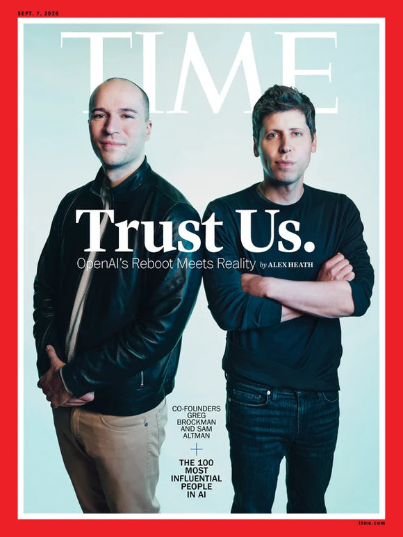 TIME 100 Most Influential People In Artificial Intelligence - September 7, 2026 - Sam Altman & Greg Brockman
