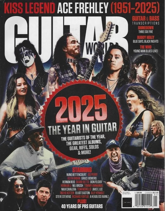 Guitar World Magazine Vol47 NO1 - 2025 THE YEAR IN GUITAR - Ace Frehley KISS - Daniela Villarreal - Jake Kiszka