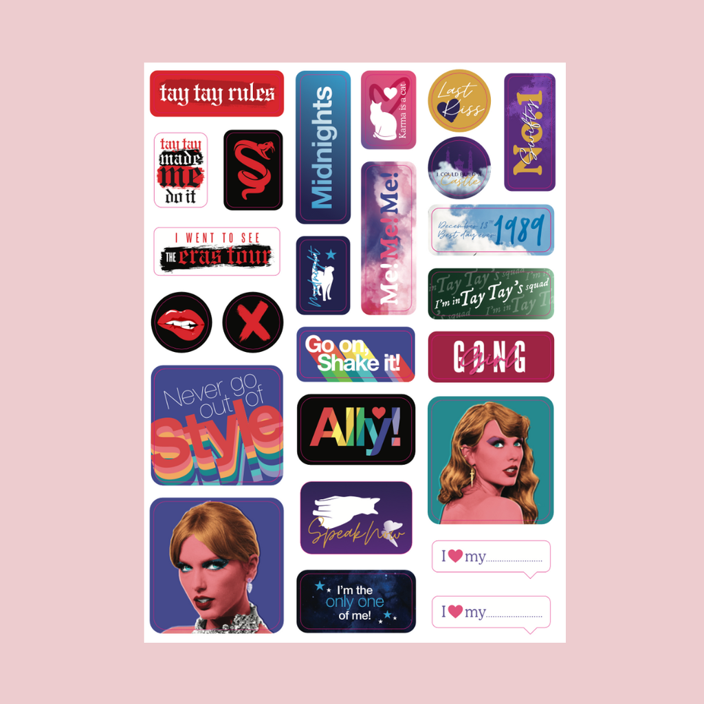 Taylor Swift Megapack - Free Button Badges, Tattoo & Stickers