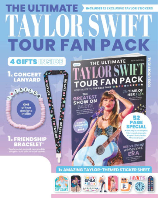 Taylor Swift Eras Tour Fan Pack + Free Bracelet & Concert Lanyard & More!