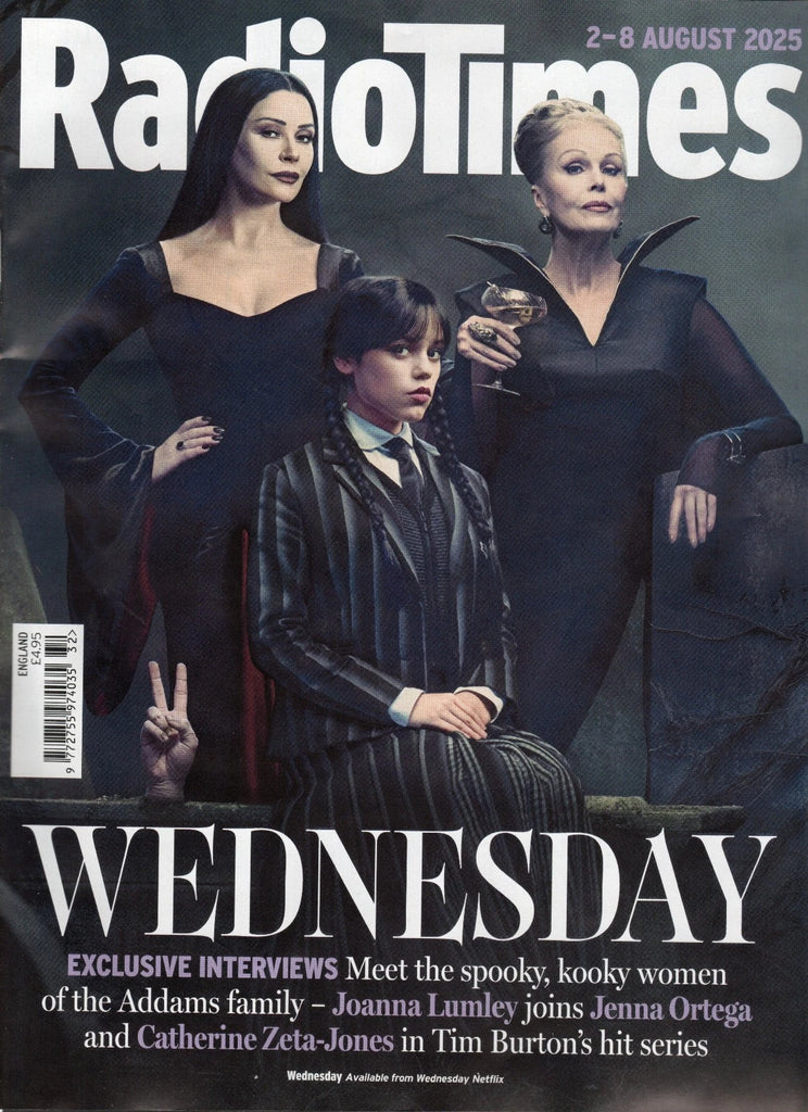Radio Times Magazine (UK) - 2nd August 2025 - Wednesday Jenna Ortega