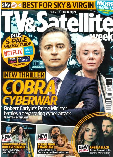 TV & Satellite Week magazine 09/10/2021 ROBERT CARLYLE Oscar Isaac