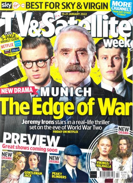 TV & Satellite Week magazine 15/01/2022 JEREMY IRONS George MacKay