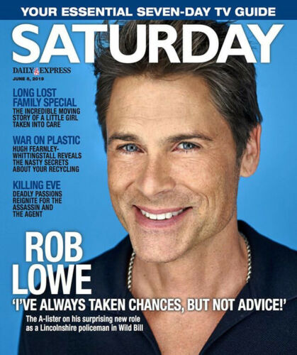 SATURDAY magazine 8th June 2019 Rob Lowe cover + interview - Kimberley Walsh
