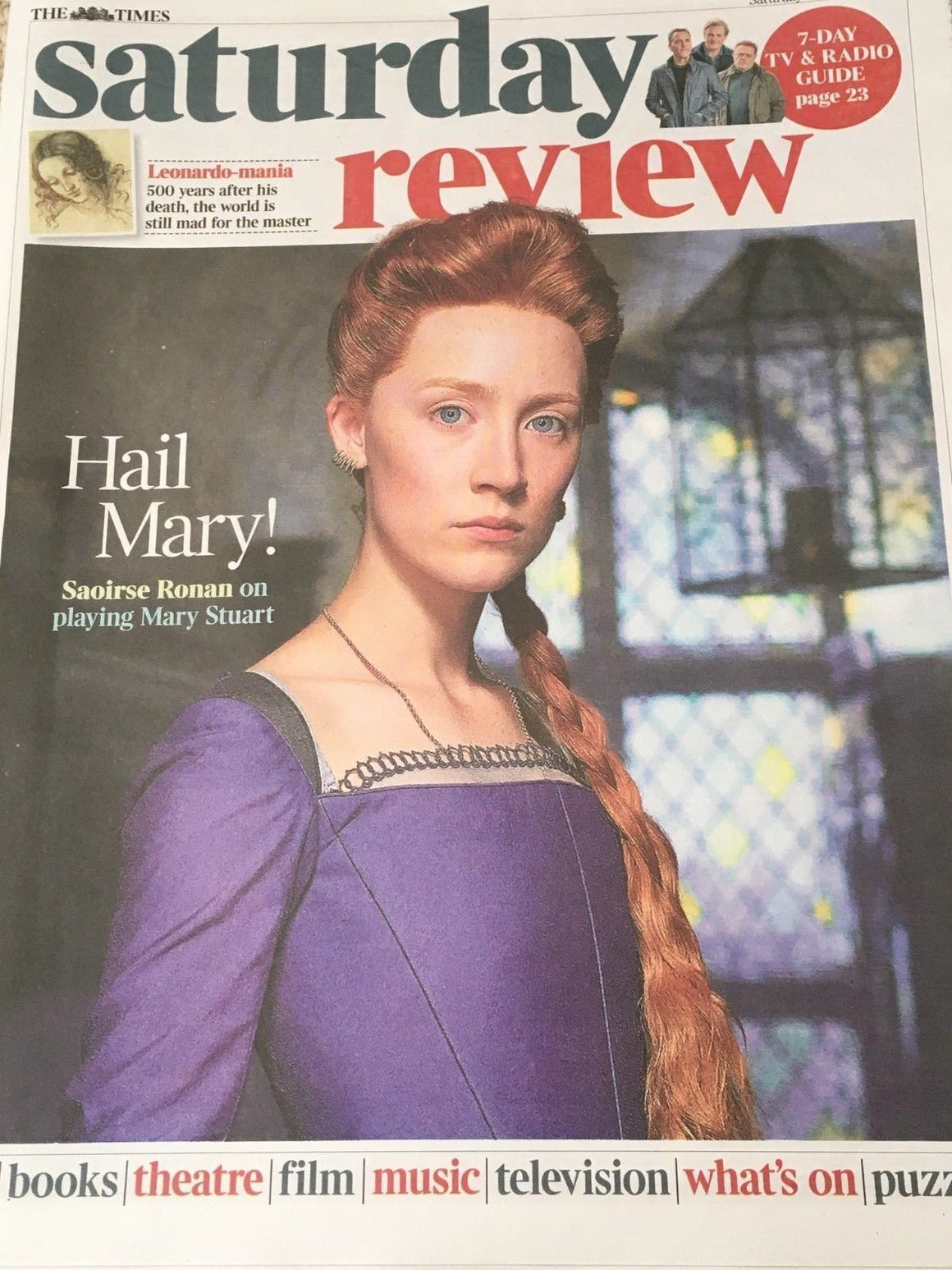 UK TIMES REVIEW JAN 2019: Saoirse Ronan Interview (Mary Queen of Scots)