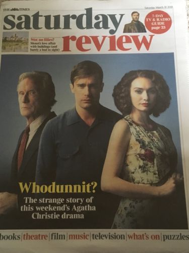 UK Times Review March 31 2018: BILL NIGHY Tobias Menzies ELEANOR TOMLINSON