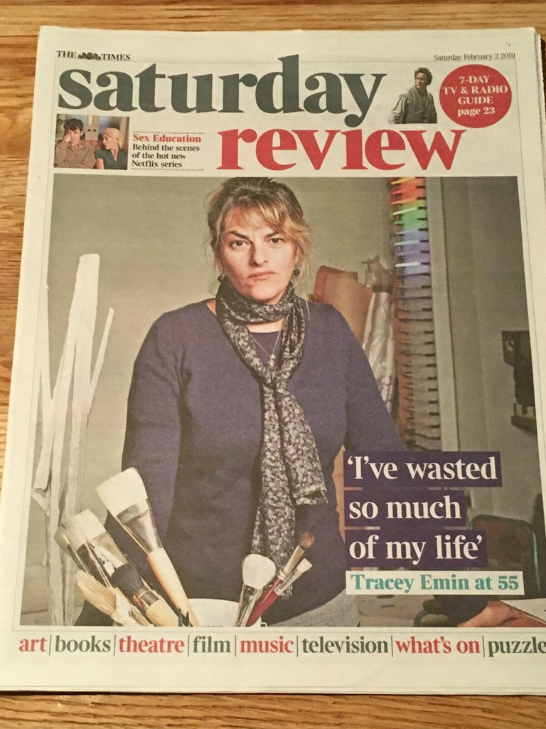UK TIMES REVIEW magazine Feb 2019: TRACEY EMIN AT 55 Asa Butterfield EMMA MACKEY