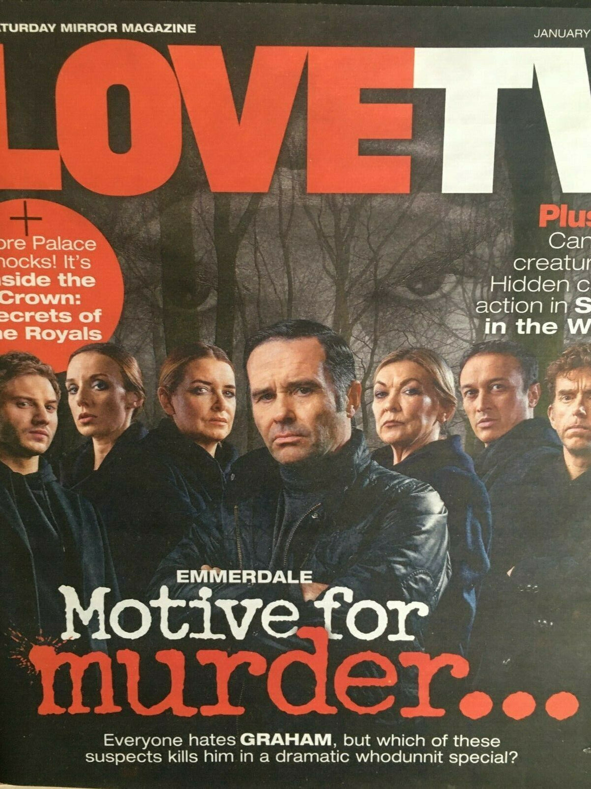 LOVE TV Magazine Jan 2020: EMMERDALE Andrew Scarborough EMMA ATKINS Claire King