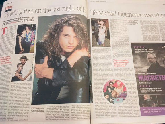 TIMES REVIEW supplement 20 October 2019: MICHAEL HUTCHENCE INXS Lucian Freud