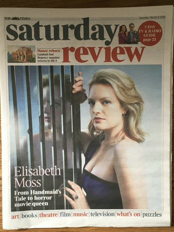 UK Times Review March 2019: ELISABETH MOSS Us Russell Maliphant JULIAN CLARY