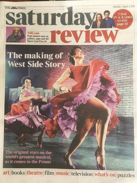 UK TIMES Review August 2018: Making West Side Story (Carol Lawrence) JIMMY PAGE