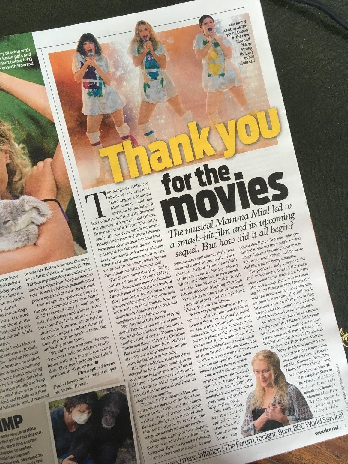 WEEKEND Magazine June 2018 MAMMA MIA! Rik Mayall FIONA PHILLIPS Aidan Turner