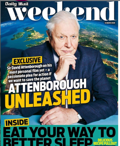 UK WEEKEND Mag 3/2020 DAVID ATTENBOROUGH Amanda Redman MATT MONRO Mandy Patinkin