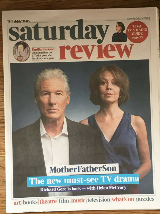 UK Times Review MAR 2019: RICHARD GERE & HELEN McCRORY COVER FEATURE - The Foals