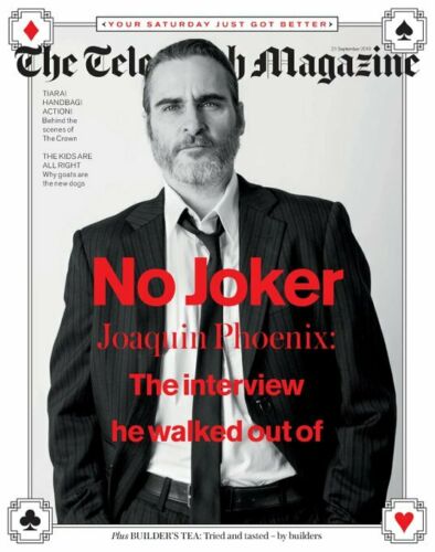 TELEGRAPH magazine 21 September 2019 Joaquin Phoenix (The Joker) Cover Interview