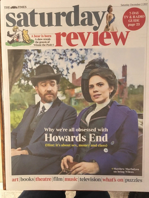 UK Times Review December 2nd 2017 Matthew MacFadyen Howard's End Hayley Atwell