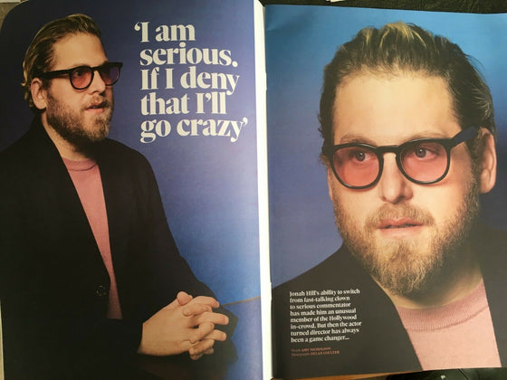 UK Observer Magazine March 2019: DIANA RIGG PHOTO INTERVIEW - JONAH HILL feature