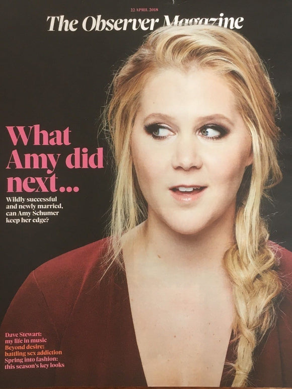 UK OBSERVER magazine 22 April 2018: AMY SCHUMER COVER INTERVIEW ## DAVE STEWART