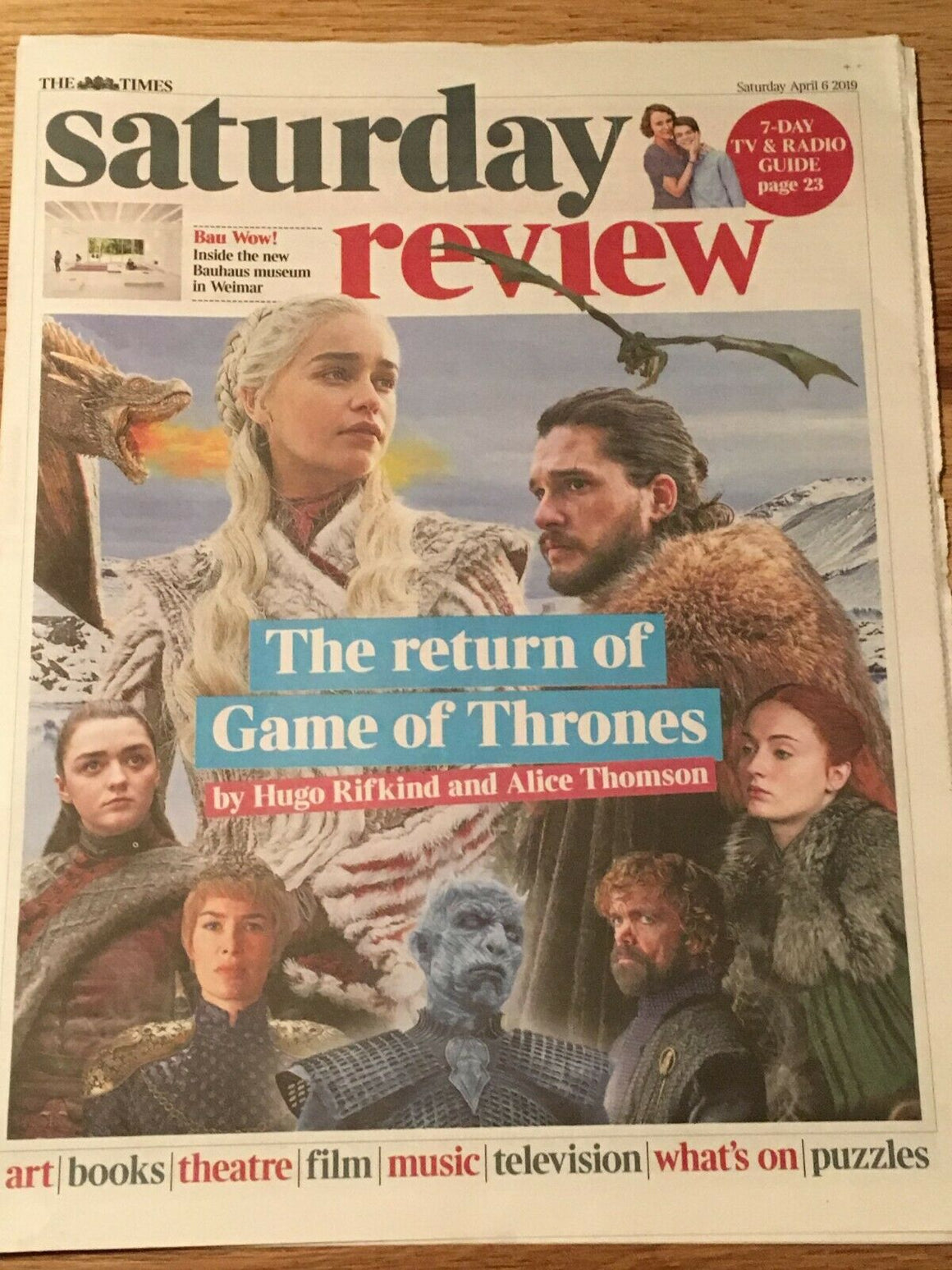 UK Times Review April 2019 Game Of Thrones (GOT) cover & feature - Lena Headey