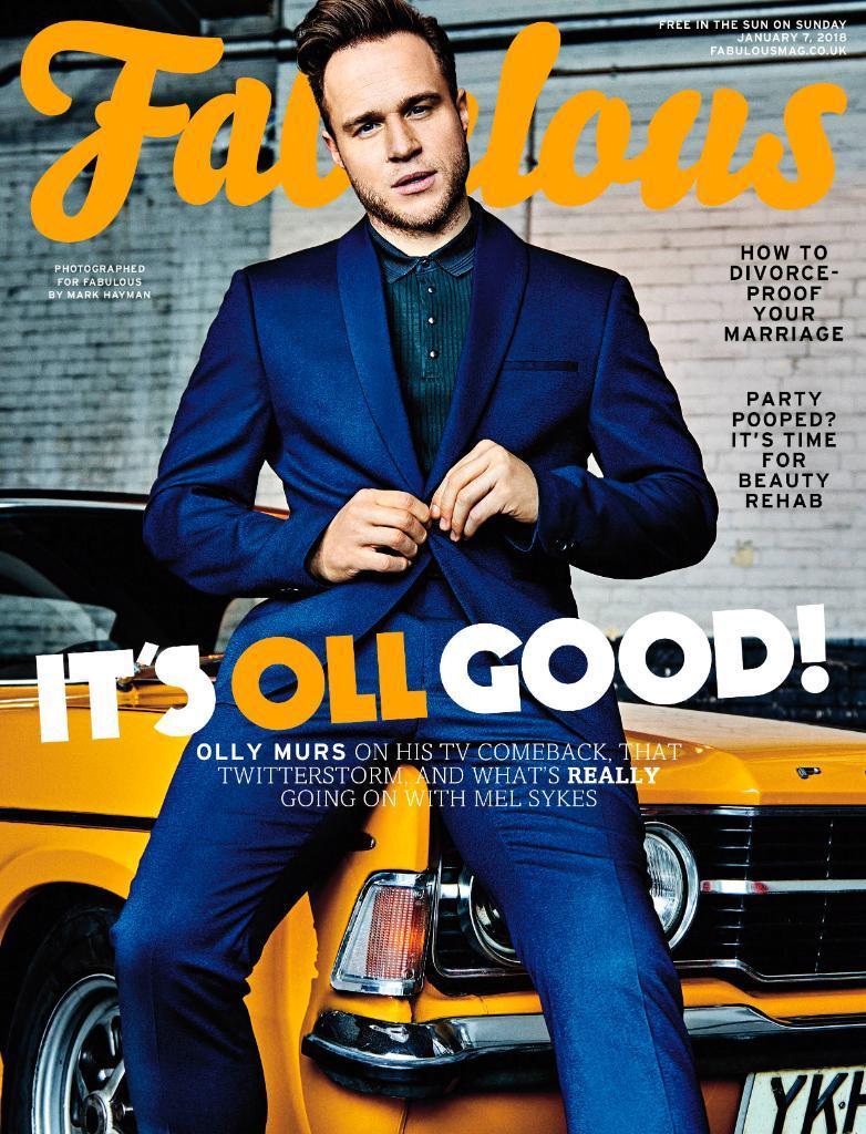 UK Olly Murs Fabulous UK Magazine Cover Promo January 2018 The Voice X Factor