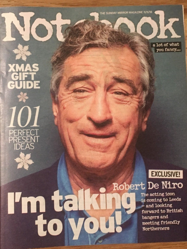 UK Notebook Magazine November 2018: ROBERT DE NIRO COVER STORY - RUSSELL HOWARD