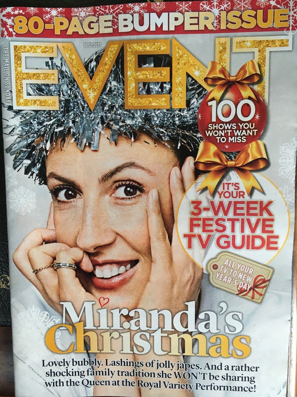 UK Event Magazine 10th December 2017 Miranda Hart Adam Lambert Queen